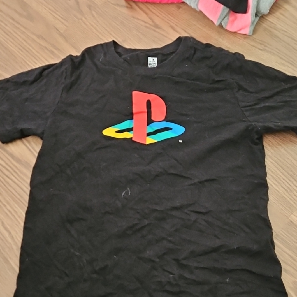 Sony Black Tee with Colorful PlayStation Logo